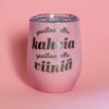 Saattaa olla kahvia, saattaa olla viiniä -termosmuki kimaltava vaaleanpunainen